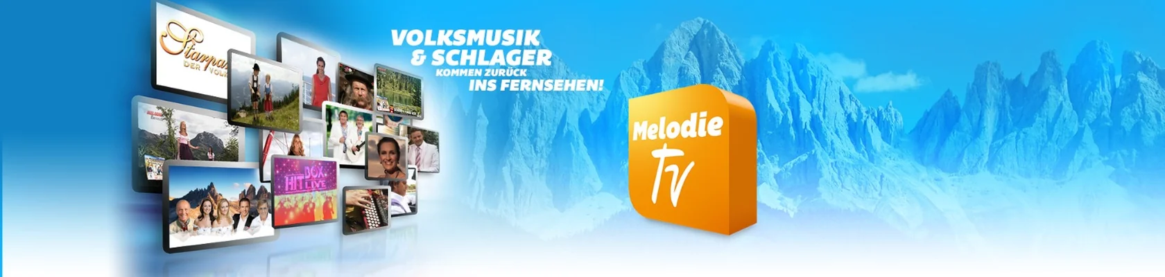 Collage aus Musiksendungen von Melodie TV